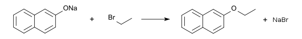 Herstellung von Ethyl-2-naphthylether aus Natrium-2-napththolat und Bromethan