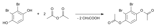 Veresterung von 2,3-Dibromhydrochinon