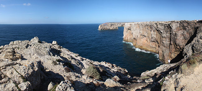 Panorama auf die Steilküste bei Cabo de São Vicente