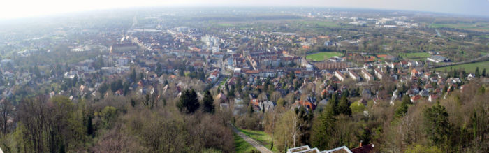 Blick auf Durlach vom Turmberg