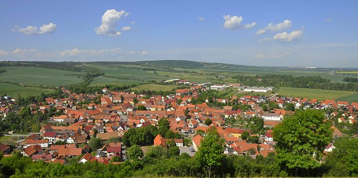 Mühlberg von der Mühlburg aus gesehen