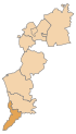 Lage des politischen Bezirks Jennersdorf