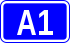 Straßenschild Österreich „A1“