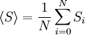 \langle S \rangle=\frac{1}{N}\sum_{i=0}^N S_i