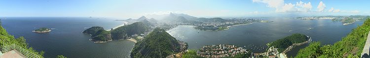 Panoramablick auf Rio de Janeiro vom Zuckerhut aus