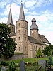 Außenansicht der Kirche St. Jakobus der Ältere in Marienmünster