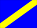 Blaue Flagge mit gelben Balken