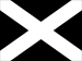 Schwarze Flagge mit weissem Diagonalkreuz