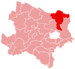 Lage des Bezirkes Mistelbach in Niederösterreich