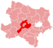 Lage des Bezirkes Sankt Pölten-Land in Niederösterreich