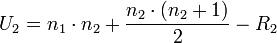 U_2=n_1 \cdot n_2 +{n_2 \cdot (n_2+1) \over 2}-R_2