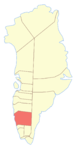 Lage von Nuuk auf Grönland