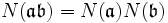 N(\mathfrak{a}\mathfrak{b}) = N(\mathfrak{a}) N(\mathfrak{b})