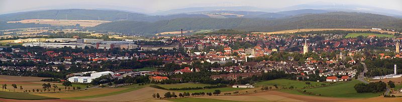 Panorama Korbach vom Eisenberg aus gesehen