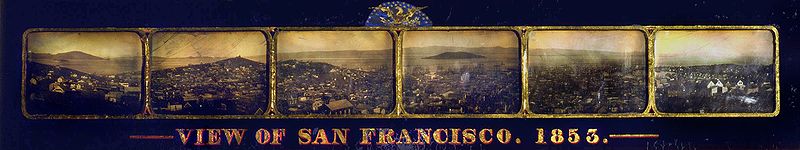 Panorama von San Francisco; Fotografie (Daguerreotypie) von 1853