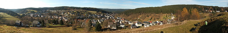 Blick vom Schlossberg auf den kompletten Ort