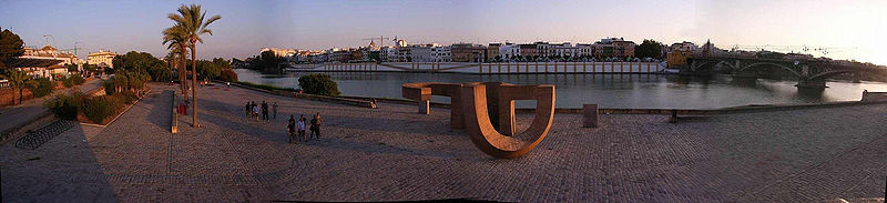 Blick auf die Vorstadt Triana am Guadalquivir