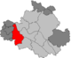 Lage des Ortsamtsbereichs Cotta (rot) innerhalb Dresdens