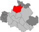 Lage des Ortsamtsbereichs Klotzsche (rot) innerhalb Dresdens