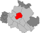Lage des Ortsamtsbereichs Neustadt (rot) innerhalb Dresdens