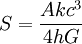  S = \frac{A k c^3}{4 h G} 