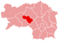 Lage des Bezirkes Knittelfeld innerhalb der Steiermark