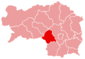 Lage des Bezirkes Voitsberg innerhalb der Steiermark
