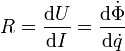 R=\frac{\mathrm{d}U}{\mathrm{d}I}=\frac{\mathrm{d}\dot \Phi}{\mathrm{d}\dot{q}}