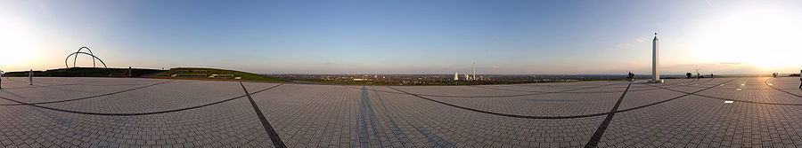 360–Grad–Panorama, von der Sonnenuhr aus gesehen