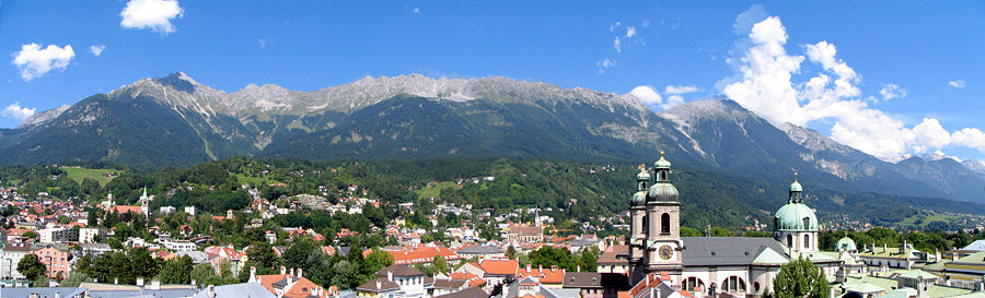 Innsbruck: Blick über die Stadt (Richtung Norden)