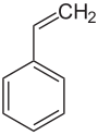 Strukturformel von Styrol