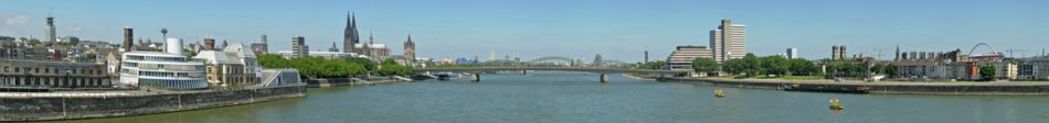 Kölnpanorama, Blick von Severinsbrücke