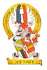 Wappen im Geschmack der Neugotik nach Entwurf des Heraldikers Gustav Adolf Closs (1908)