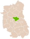Lage des Powiat Łęczyński in der Woiwodschaft Lublin
