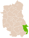 Lage des Powiat Hrubieszowski in der Woiwodschaft Lublin