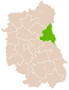 Lage des Powiat Włodawski in der Woiwodschaft Lublin