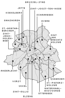 Die Gemeinden der Region Brüssel-Hauptstadt