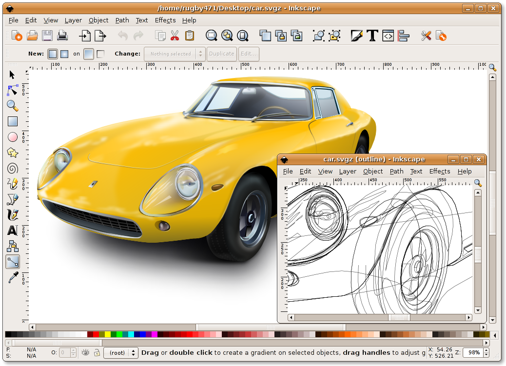 vectorize an image in inkscape