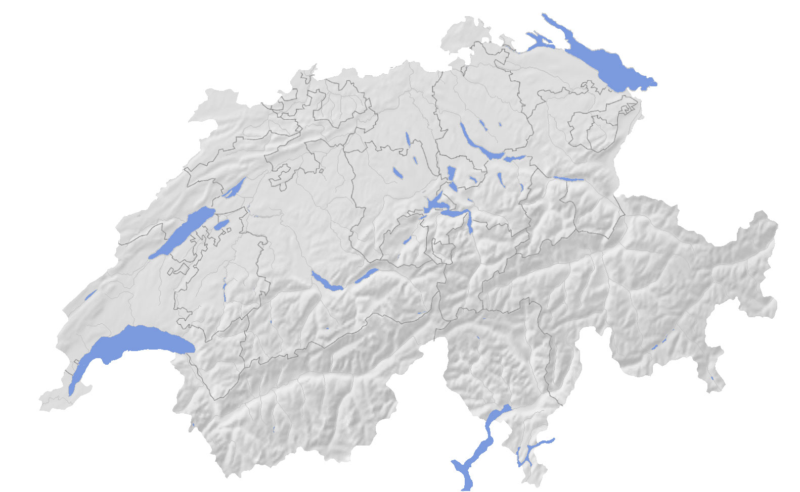 Schweiz Bern Sprachgebiete Land Gewässer Klima Kurorte Original Karte von 1892 