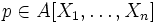 p\in A[X_1,\ldots, X_n]