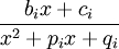 \frac{b_ix + c_i}{x^2+p_ix+q_i}