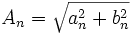 \displaystyle
  A_n=\sqrt{a_n^2+b_n^2}
