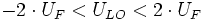 {-2 \cdot U_F} &amp;amp;lt; U_{LO} &amp;amp;lt; {2 \cdot U_F}