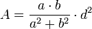 A = \frac{a \cdot b}{a^2 + b^2} \cdot d^2