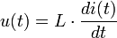  u(t) = L \cdot \frac{di(t)}{dt}