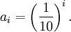 a_i = \left(\frac{1}{10}\right)^i.